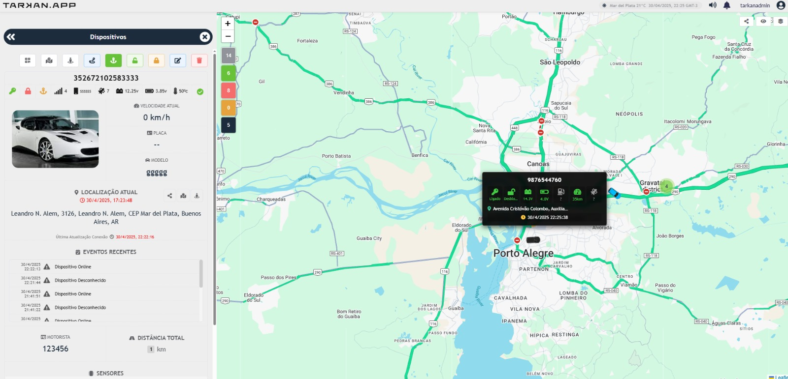 Plataforma Tarkan em dispositivos