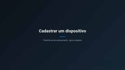 Cadastrar dispositivo
